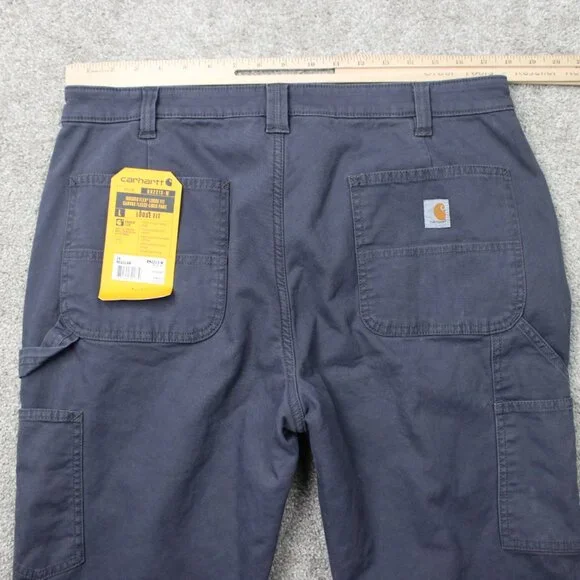 Carhartt Pants NWT Womens 14 Gray Rugged Flex Loose Fit Canvas Fleece Lined - Picture 6 of 14